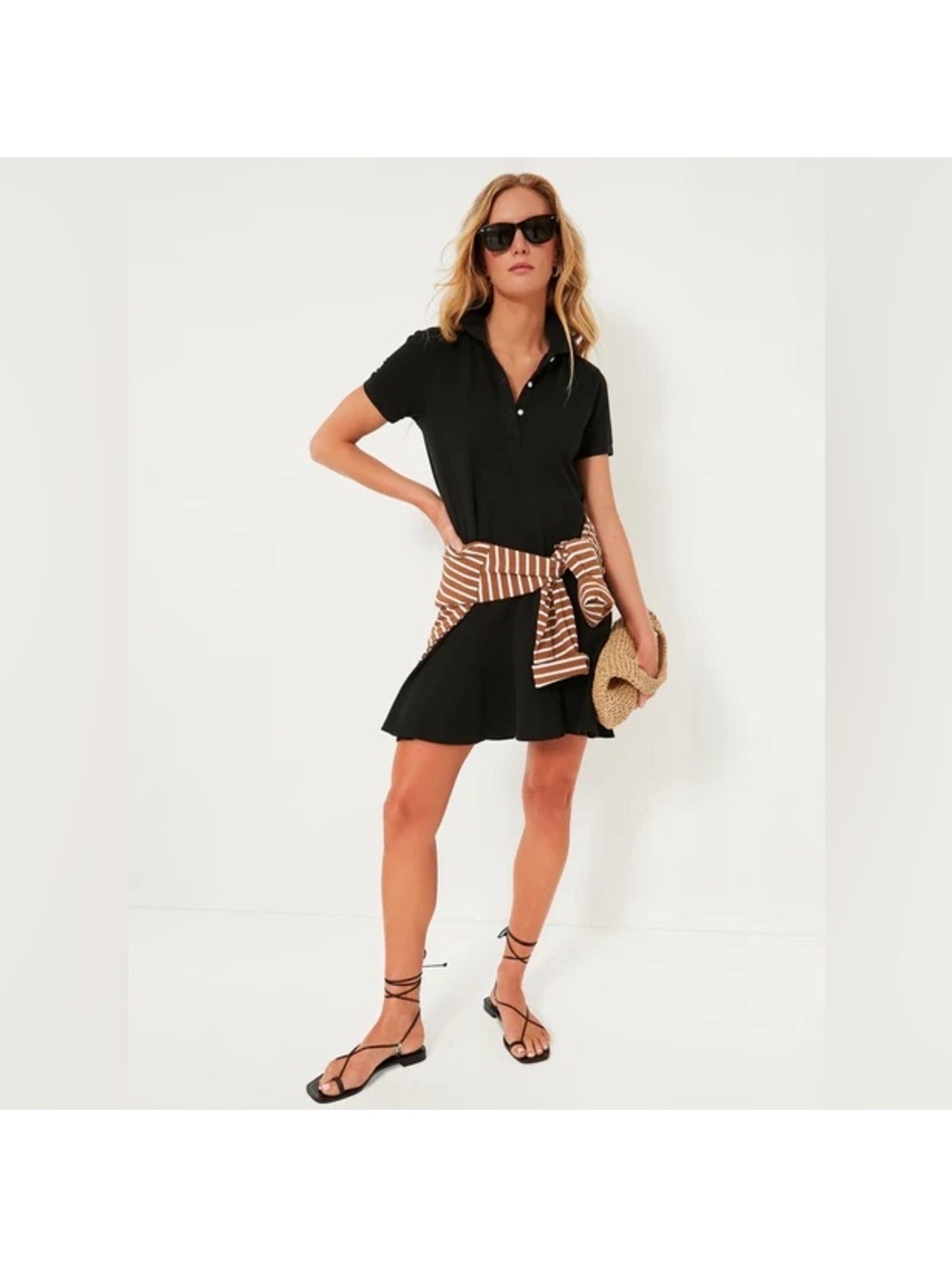 Small Tuckernuck Black Pique May Polo Dress - Picture 2 of 12